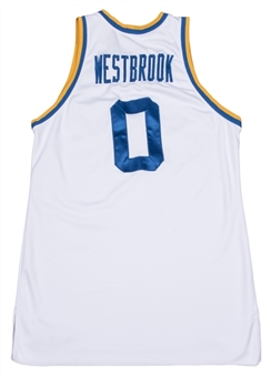 2007-08 Russell Westbrook Game Used & Signed UCLA Bruins Home Jersey (PSA/DNA) 